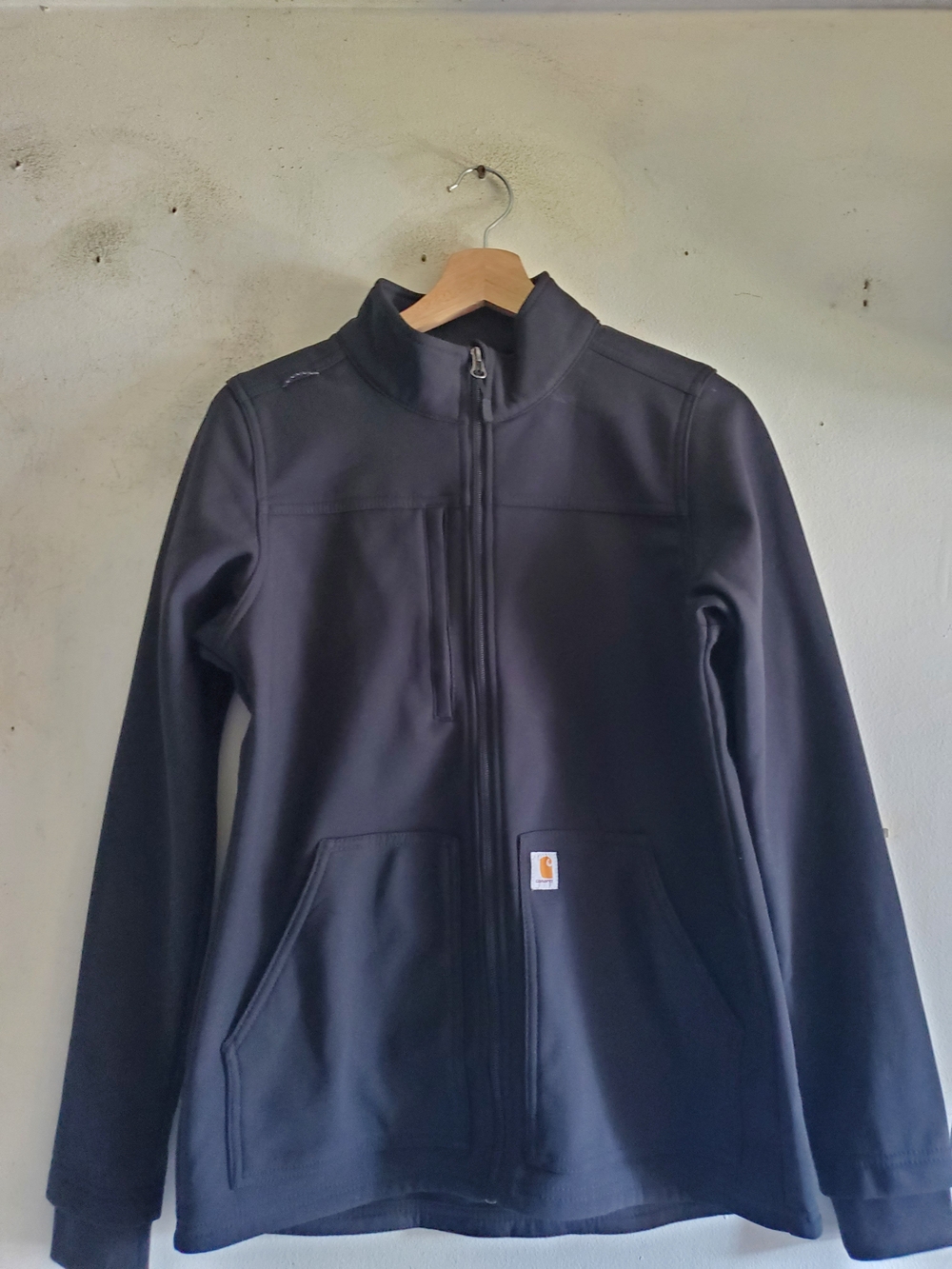 Carhartt Modern Fit Men's Black Full-Zip Work Jacket.